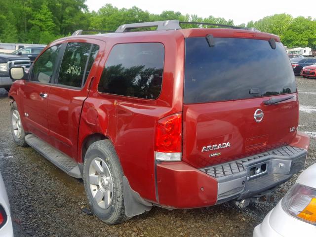 5N1AA08A46N732847 - 2006 NISSAN ARMADA SE RED photo 3