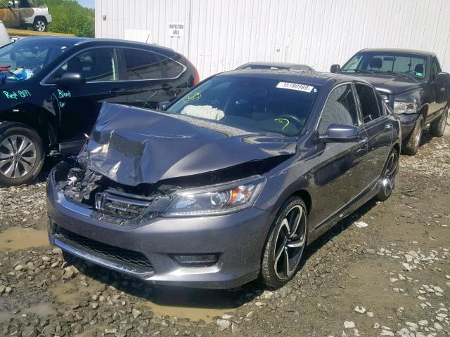 1HGCR2F85EA039536 - 2014 HONDA ACCORD EXL GRAY photo 2