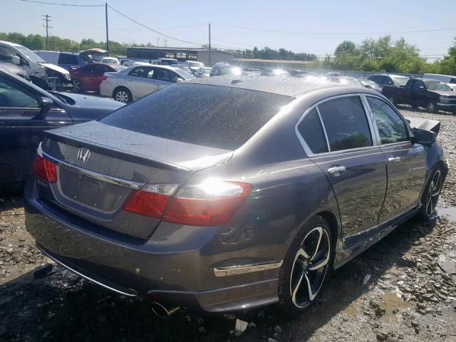 1HGCR2F85EA039536 - 2014 HONDA ACCORD EXL GRAY photo 4