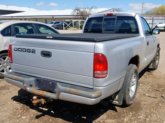 1B7FL26X61S134020 - 2001 DODGE DAKOTA SILVER photo 4