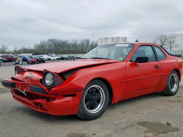 WP0AA0948GN453349 - 1986 PORSCHE 944 RED photo 2