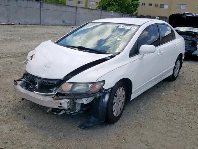 2HGFA16319H334398 - 2009 HONDA CIVIC VP WHITE photo 2