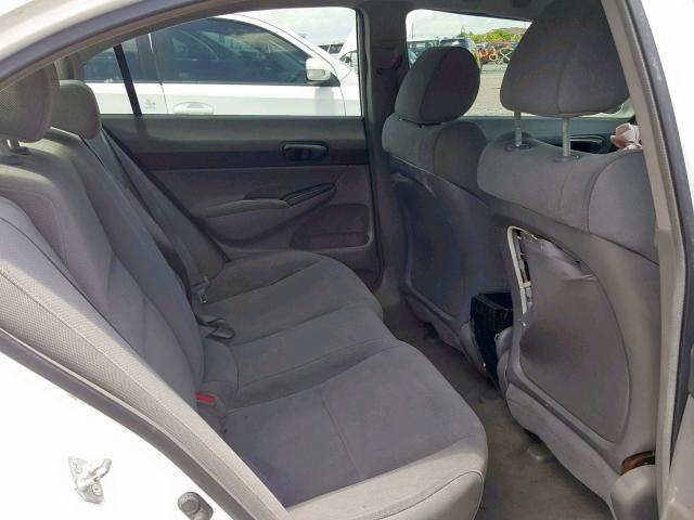 2HGFA16319H334398 - 2009 HONDA CIVIC VP WHITE photo 6