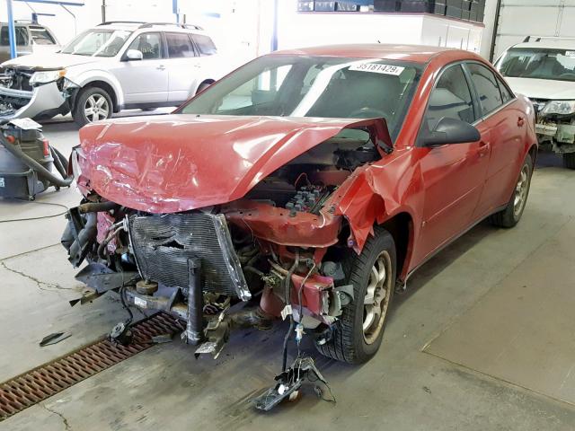 1G2ZF55B464177881 - 2006 PONTIAC G6 SE RED photo 2