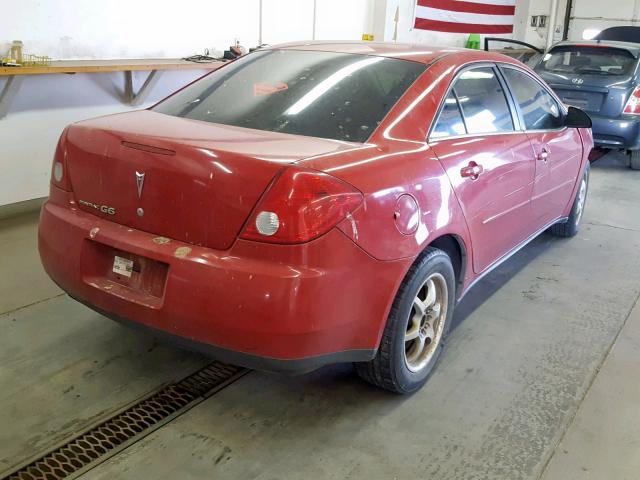 1G2ZF55B464177881 - 2006 PONTIAC G6 SE RED photo 4