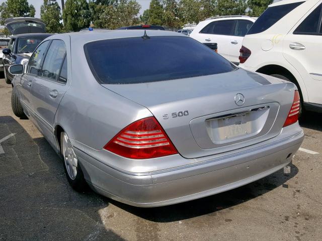 WDBNG75J53A316843 - 2003 MERCEDES-BENZ S 500 SILVER photo 3