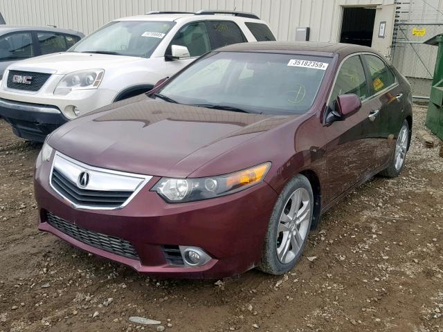 JH4CU4F69CC800091 - 2012 ACURA TSX TECH BURGUNDY photo 2