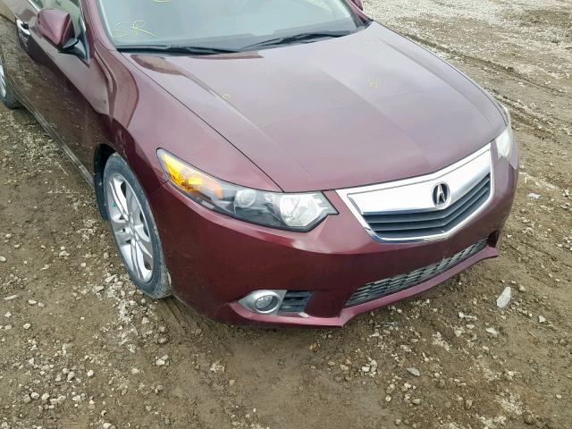 JH4CU4F69CC800091 - 2012 ACURA TSX TECH BURGUNDY photo 9