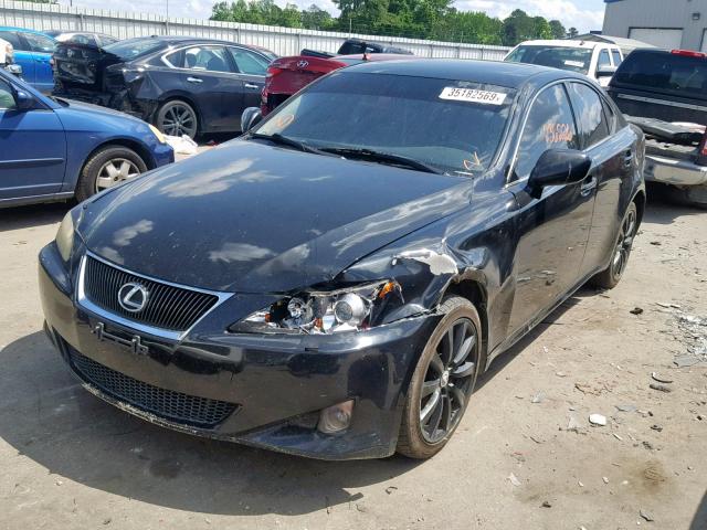 JTHCK262572011939 - 2007 LEXUS IS 250 BLACK photo 2