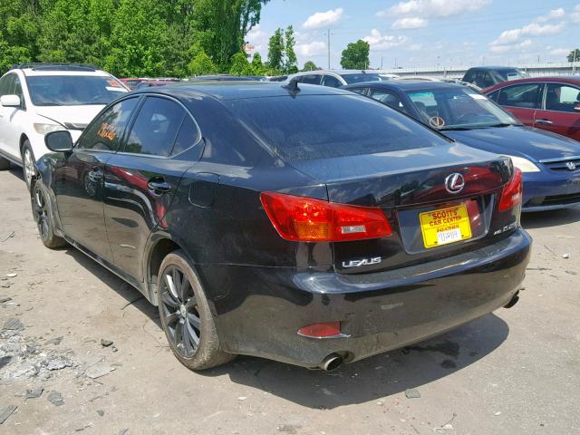 JTHCK262572011939 - 2007 LEXUS IS 250 BLACK photo 3