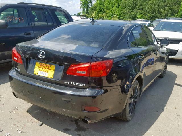 JTHCK262572011939 - 2007 LEXUS IS 250 BLACK photo 4