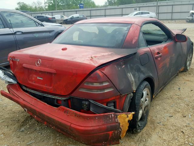 WDBKK65F11F222921 - 2001 MERCEDES-BENZ SLK 320 RED photo 4