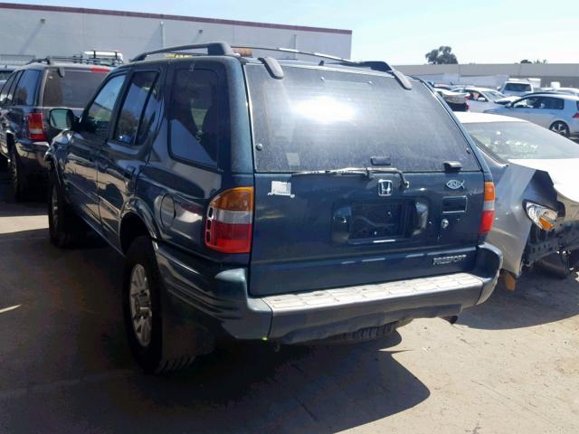 4S6CK58W414413050 - 2001 HONDA PASSPORT E მწვანე ფოტო 3