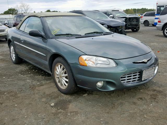 1C3EL55R32N210376 - 2002 CHRYSLER SEBRING LX GREEN photo 1