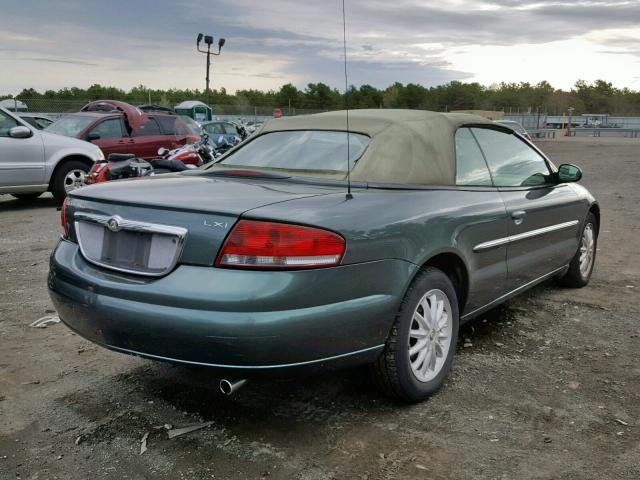 1C3EL55R32N210376 - 2002 CHRYSLER SEBRING LX GREEN photo 4