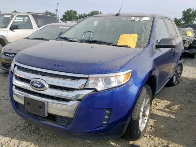 2FMDK3GCXEBA75366 - 2014 FORD EDGE SE BLUE photo 2