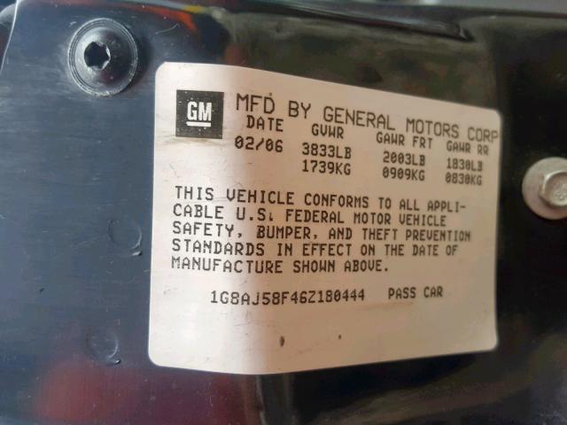 1G8AJ58F46Z180444 - 2006 SATURN ION LEVEL BURGUNDY photo 10