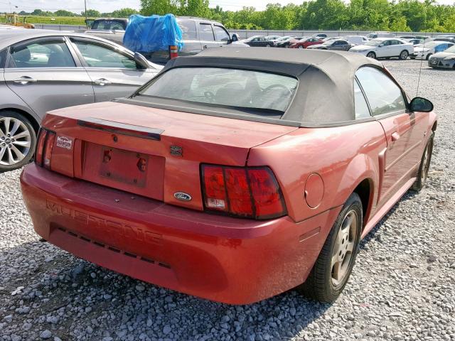 1FAFP44431F115058 - 2001 FORD MUSTANG RED photo 4