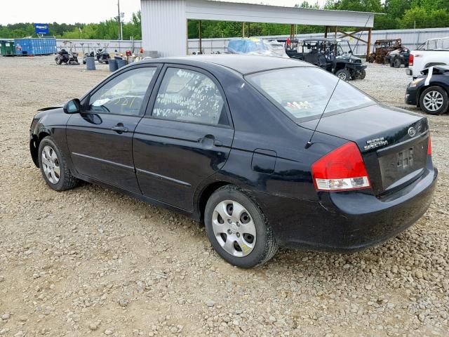 KNAFE122785570086 - 2008 KIA SPECTRA EX BLACK photo 3