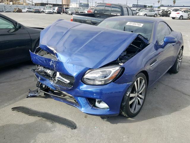 WDDPK3JA9HF128768 - 2017 MERCEDES-BENZ SLC 300 BLUE photo 2