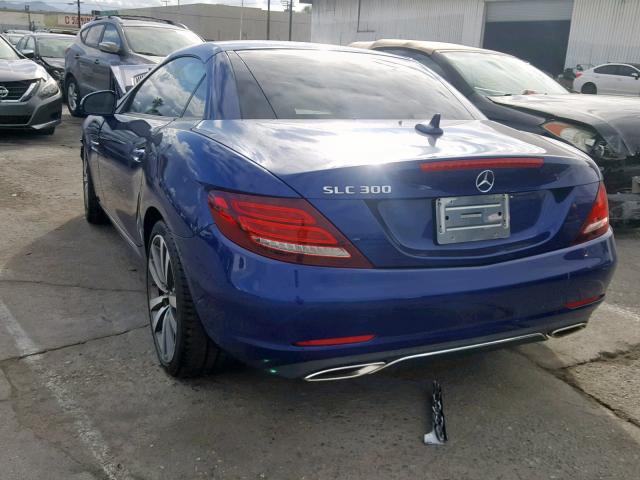 WDDPK3JA9HF128768 - 2017 MERCEDES-BENZ SLC 300 BLUE photo 3