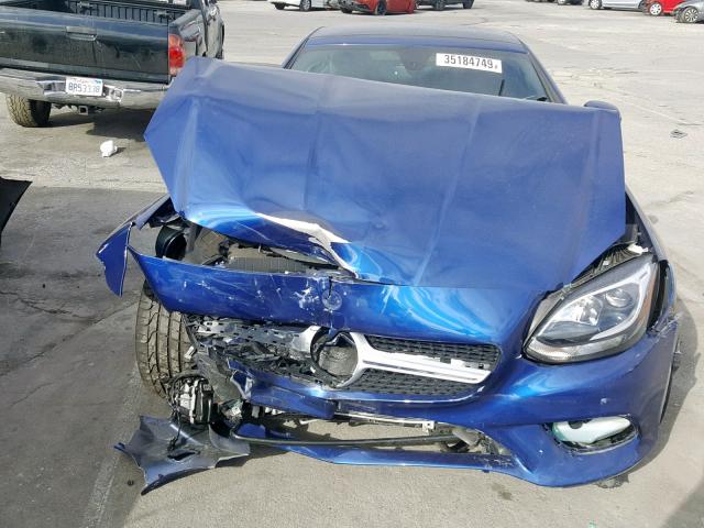 WDDPK3JA9HF128768 - 2017 MERCEDES-BENZ SLC 300 BLUE photo 9