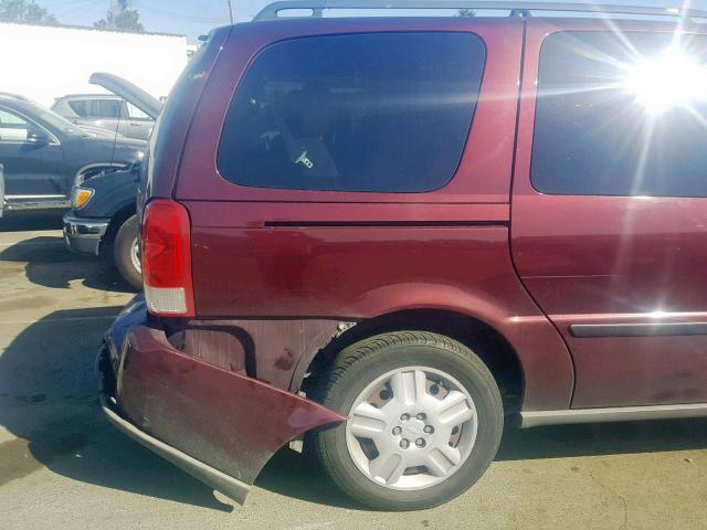 1GNDV23L06D201927 - 2006 CHEVROLET UPLANDER L 勃艮第红 照片 9