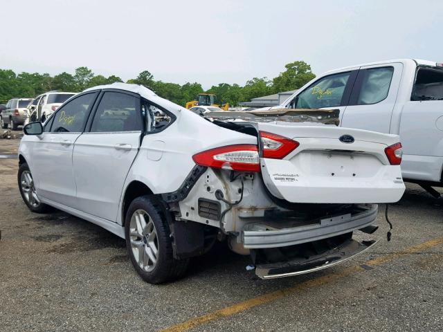 3FA6P0HR9DR283664 - 2013 FORD FUSION SE WHITE photo 3