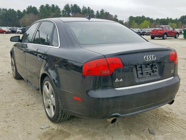 WAUDH78E88A058055 - 2008 AUDI A4 3.2 QUA BLACK photo 3