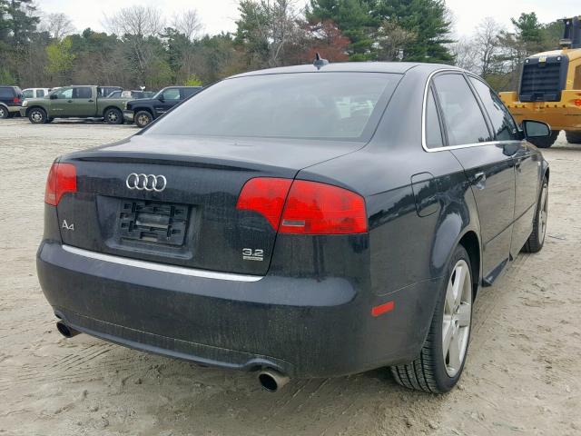 WAUDH78E88A058055 - 2008 AUDI A4 3.2 QUA BLACK photo 4