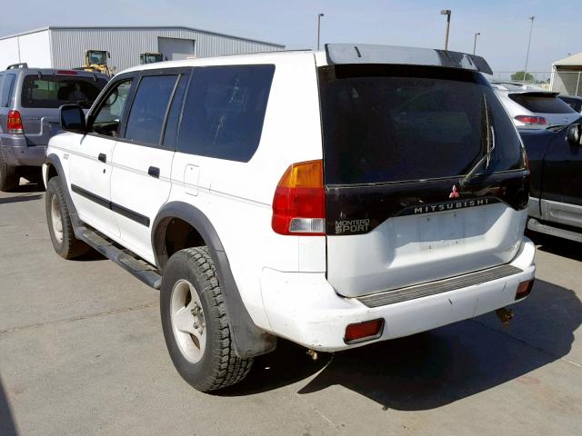 JA4MT31H0YP045533 - 2000 MITSUBISHI MONTERO SP WHITE photo 3