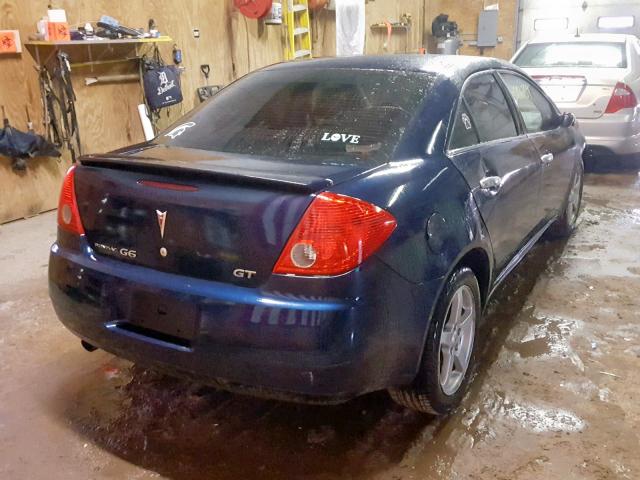 1G2ZH57N994113275 - 2009 PONTIAC G6 GT BLUE photo 4