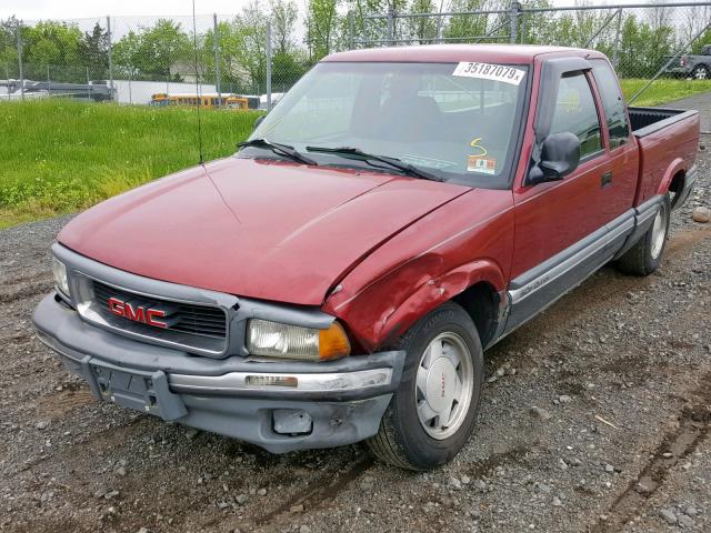 1GTCS19XXT8526610 - 1996 GMC SONOMA RED photo 2