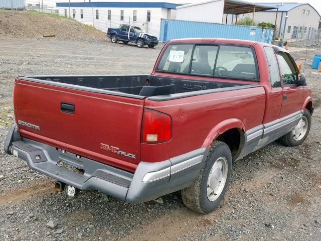 1GTCS19XXT8526610 - 1996 GMC SONOMA RED photo 4