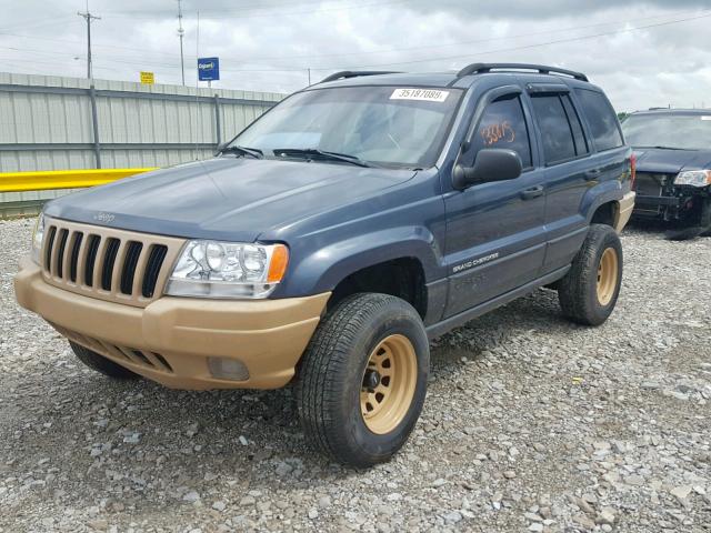 1J4GW48N53C596286 - 2003 JEEP GRAND CHER BLUE photo 2