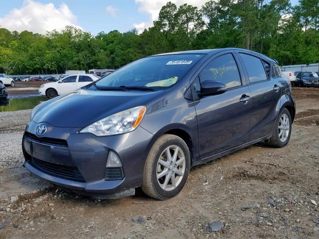 JTDKDTB32C1022067 - 2012 TOYOTA PRIUS C GRAY photo 2