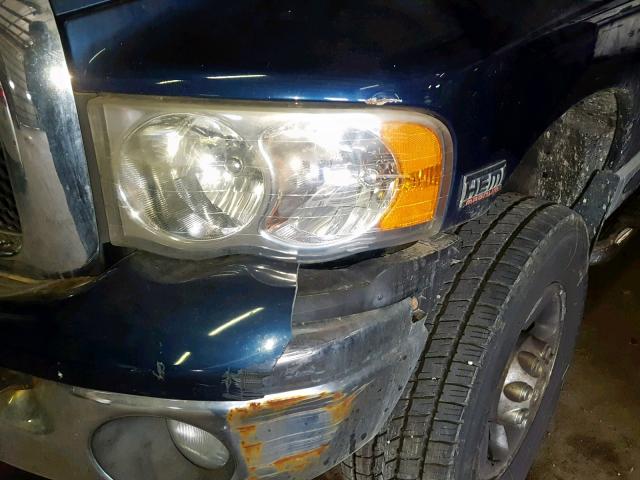 3D7KU28D53G823206 - 2003 DODGE RAM 2500 S ლურჯი ფოტო 9