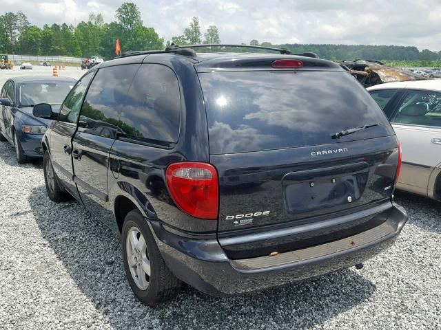 1D4GP45R25B207531 - 2005 DODGE CARAVAN SX BLACK photo 3