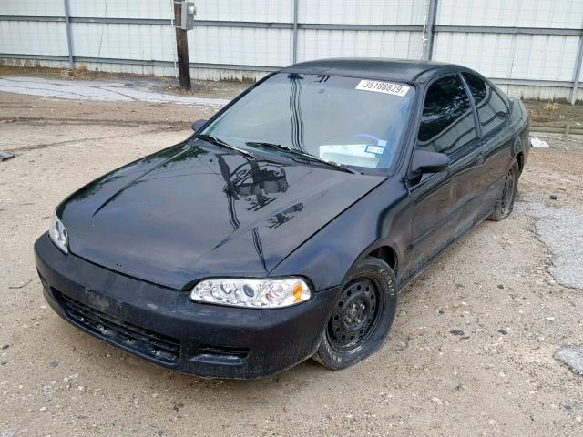 1HGEJ2128SL018490 - 1995 HONDA CIVIC DX BLACK photo 2