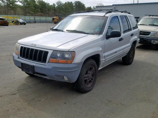 1J4GW48S54C124922 - 2004 JEEP GRAND CHER SILVER photo 2