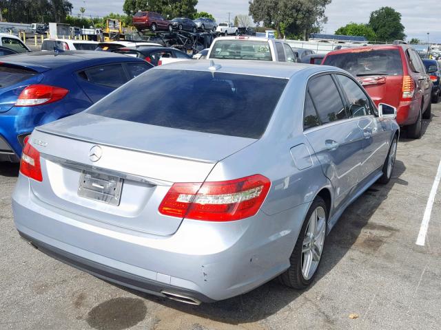 WDDHF5KBXDA675616 - 2013 MERCEDES-BENZ E 350 BLUE photo 4