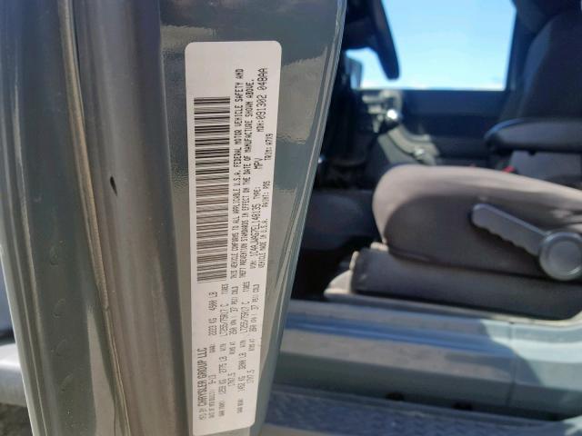 1C4AJWAG7EL148135 - 2014 JEEP WRANGLER S გრაფიტი ფოტო 10