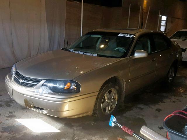 2G1WF52E559382367 - 2005 CHEVROLET IMPALA GOLD photo 2