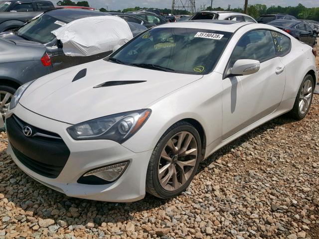 KMHHU6KJ8DU091299 - 2013 HYUNDAI GENESIS CO WHITE photo 2