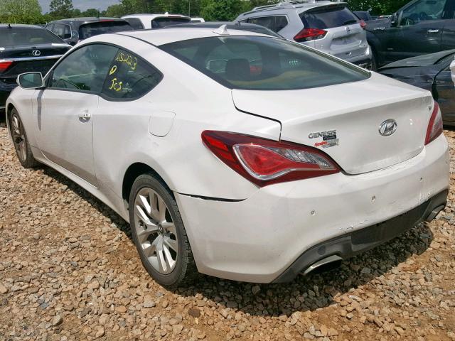 KMHHU6KJ8DU091299 - 2013 HYUNDAI GENESIS CO WHITE photo 3