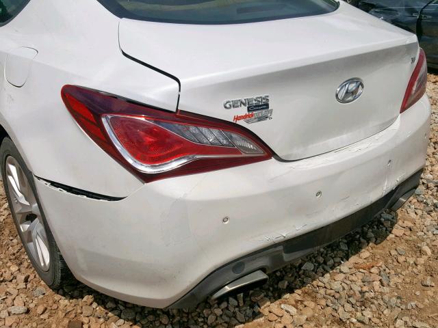 KMHHU6KJ8DU091299 - 2013 HYUNDAI GENESIS CO WHITE photo 9