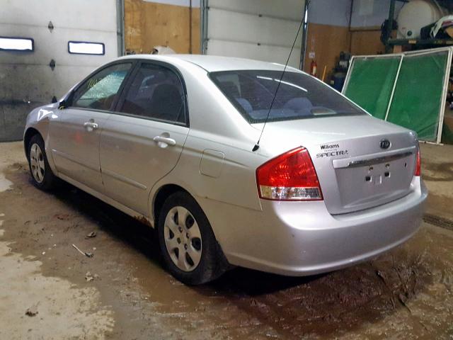 KNAFE121285563585 - 2008 KIA SPECTRA EX SILVER photo 3