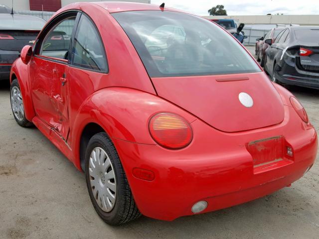 3VWBK21C22M425854 - 2002 VOLKSWAGEN NEW BEETLE Qırmızı foto 3