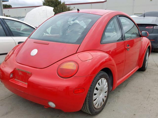 3VWBK21C22M425854 - 2002 VOLKSWAGEN NEW BEETLE Qırmızı foto 4