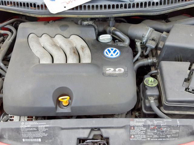 3VWBK21C22M425854 - 2002 VOLKSWAGEN NEW BEETLE Qırmızı foto 7